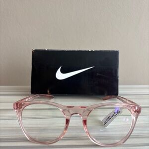 Nike Essential Horizon Blue Light Blocking Glasses Coral Round Frame